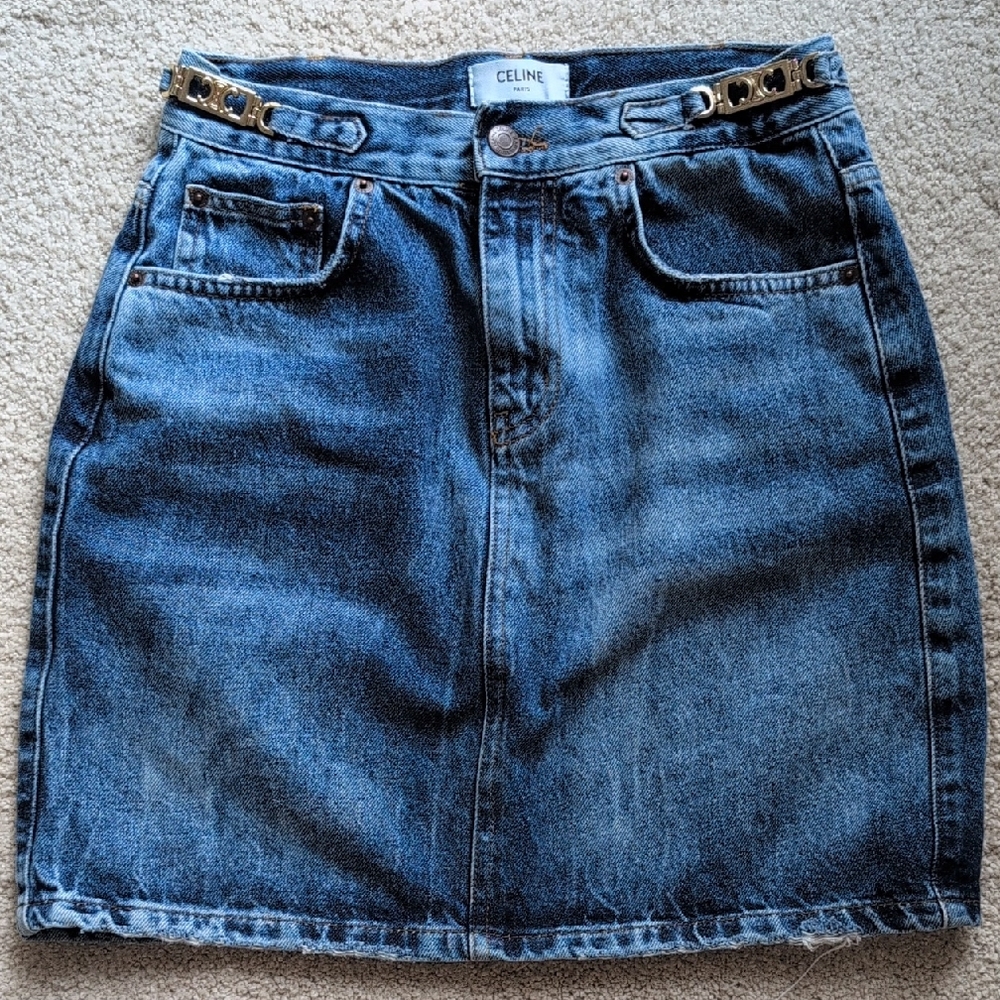 Jeans Blue Knee-Length Pencil Skirt Size S